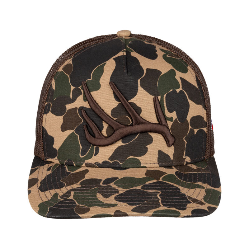 Duck Camo 3D Antler Hat (front)