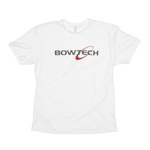 White t-shirt with dark bowtech Logo