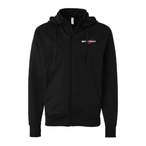 Black Tech Zip Hoodie